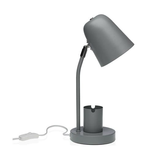Lampada Da Scrivania Grigio Metallo 18 X 40 X 14 Cm - Foto 1