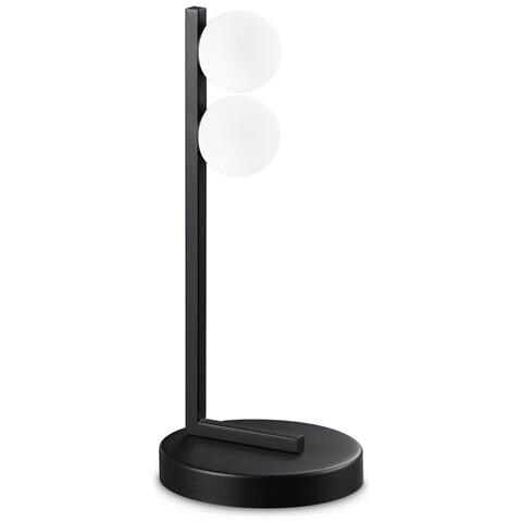 Abatjour Contemporanea Ping Pong Metallo Nero Led Integrato 6w 3000k Ip20 - Foto 1