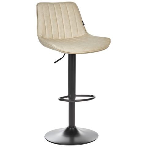 Set Di 2 Sedie Alte Dubrovnik Pelle Sintetica Beige Chiaro - Foto 2