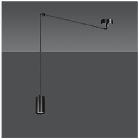 Lampada A Sospensione Traker - Nero - Acciaio Verniciato A Polvere - 300x300x8 Cm - Foto 2