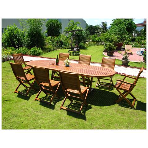 Tavolo Per Esterno Ovale Allungabile Fino A 300 Cm Lenny Double - Foto 2