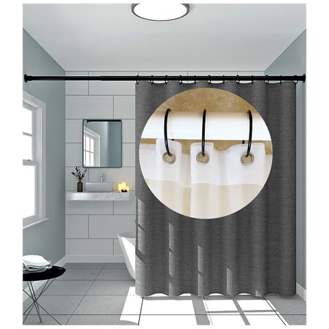 Ganci Per Tenda Da Doccia Circle, Confezione Da 20 Black - Foto 5