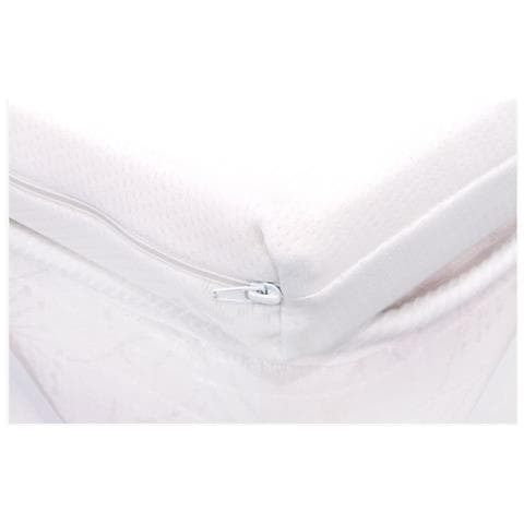 Topper Singolo 80x200 in waterfoam - alto 3 cm, sfoderabile, tessuto AloeVera | Correttore H3 - Foto 5
