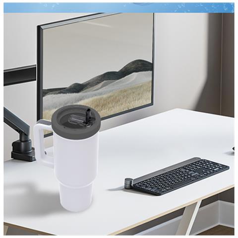 Stanley Iceflow 40oz Tumbler Coperchio Con Cannuccia Pieghevole Black - Foto 2