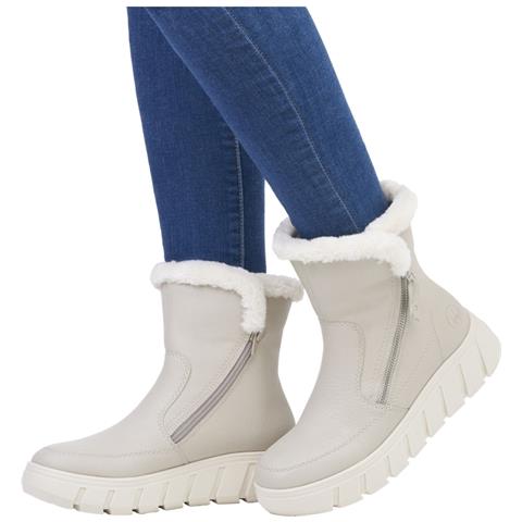 Beige Casual Closed Ladies Mid Height Boots Stivaletti Pelle Sintetica Scarpe Donna Beige Eu 37, Y3581-60 - Foto 2