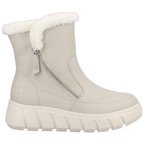 Beige Casual Closed Ladies Mid Height Boots Stivaletti Pelle Sintetica Scarpe Donna Beige Eu 37, Y3581-60 - Foto 3