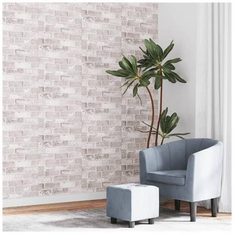 Carta da Parati 3D Motivo Mattoni Grigio 10x0,53 m Non Tessuto - Foto 2