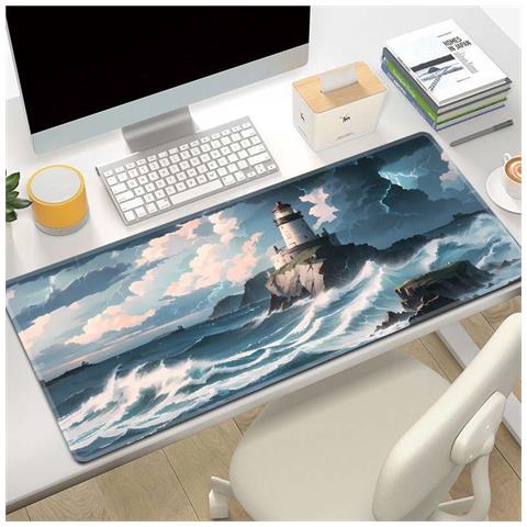 Tappetino Per Mouse, Tappetino Per Tastiera - Tappetino Da Scrivania Spesso Per Ufficio  L Modello 2 - Foto 4