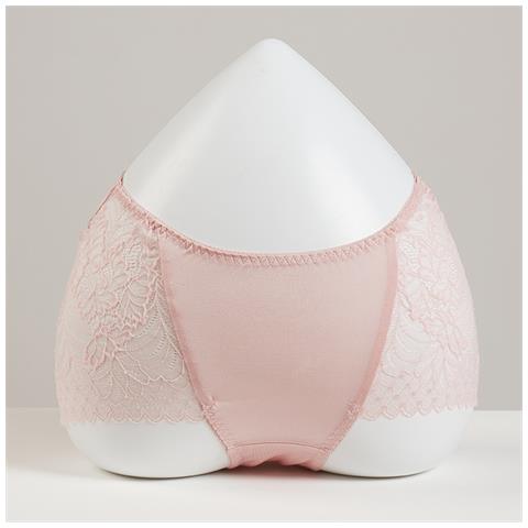 Slip Di Pizzo - 100% Seta Di Gelso Pink Xl - Foto 1