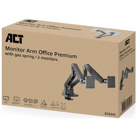 AC8342 Supporti a parete per TV 81,3 cm (32") Scrivania Nero - Foto 2