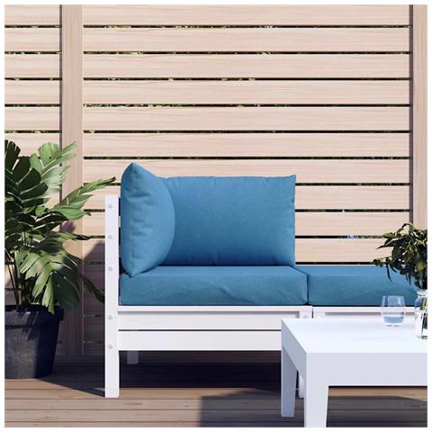 Cuscini Per Pallet 3 Pz Blu Mélange In Tessuto - Foto 3