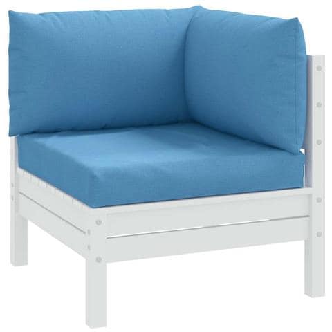 Cuscini Per Pallet 3 Pz Blu Mélange In Tessuto - Foto 1