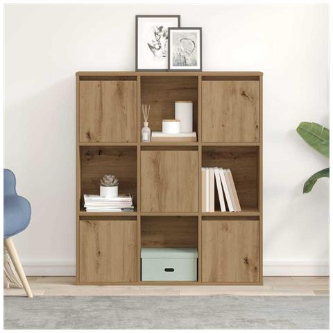 Libreria Rovere Artigianale 89x24x101,5 Cm In Legno Multistrato - Foto 3