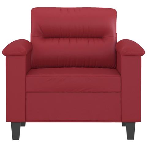Poltrona Rosso Vino 60 Cm In Similpelle - Foto 3