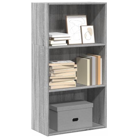 Libreria Grigio Sonoma 60x30x114 Cm In Legno Multistrato - Foto 1