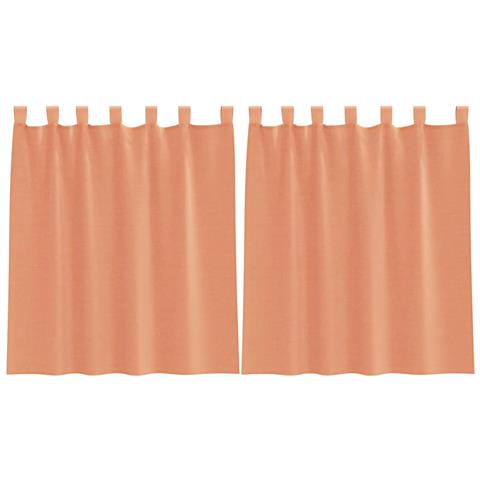 Tende In Voile Con Passanti 2 Pz Terracotta 140x140 Cm - Foto 1