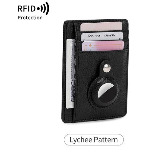 Elegante Portafoglio Per Carte Airtag Con Blocco Rfid Black - Foto 1