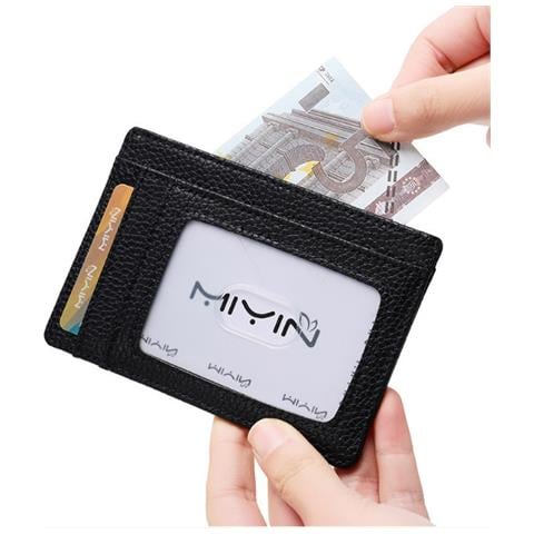 Elegante Portafoglio Per Carte Airtag Con Blocco Rfid Black - Foto 4