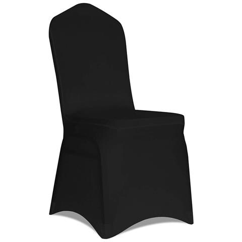 Coprisedie Elasticizzate Per Sedie Da Pranzo, Set Di 6 Black - Foto 1