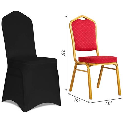 Coprisedie Elasticizzate Per Sedie Da Pranzo, Set Di 6 Black - Foto 2