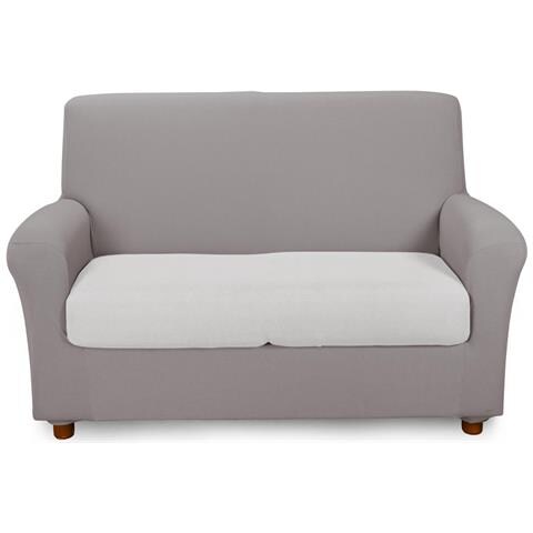 Copridivano Elasticizzato Melange In Cotone Colore Grigio Misura 1 Posti - Foto 2