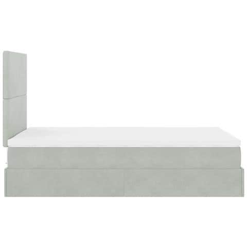 Struttura Letto Pouf con Materassi 120x200 cm Velluto - Foto 9