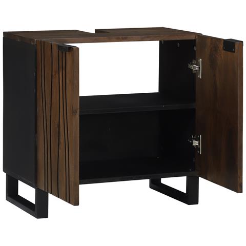 Mobile lavabo Noce Legno massello, Metallo Medio Elegante - Foto 2