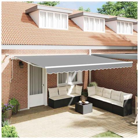 Tenda da Sole con Bianco 4,5 × 3 m Metallo - Foto 2