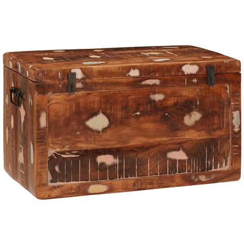 Scatola di Stoccaggio Multicolore legno massello di riciclo - Foto 1