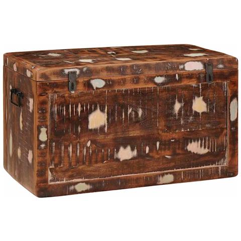 Scatola di Stoccaggio Multicolore legno massello di riciclo - Foto 2