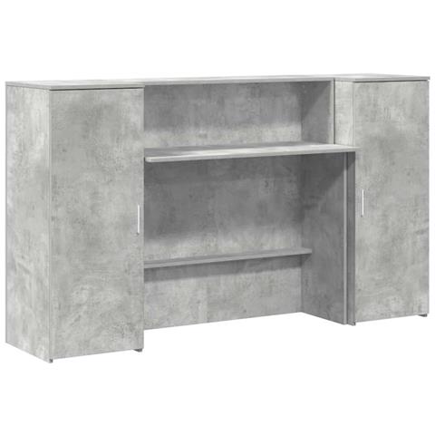 Banco Reception Grigio Cemento 180x50x103,5cm Legno Multistrato - Foto 1