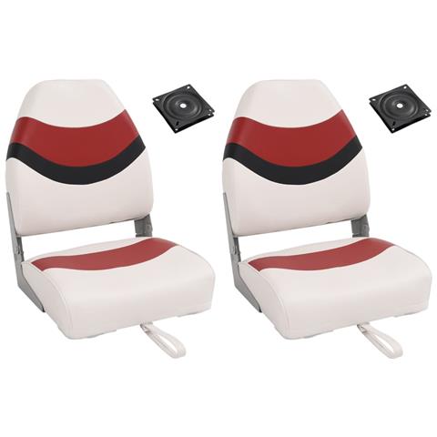 Set Sedile da Barca Pieghevole 4 pz con Schienale Alto - Foto 1