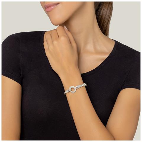 Bracciale In Argento Con Maglie Modulari E Anello Centrale - Foto 2