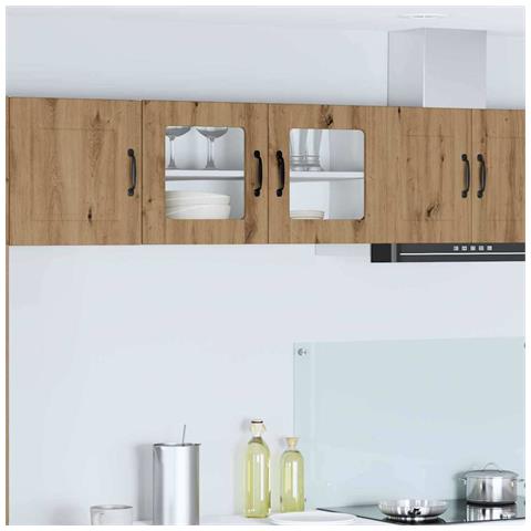 Pensile cucina con porta Rovere artigianale 80 x 31 x 40 cm - Foto 2