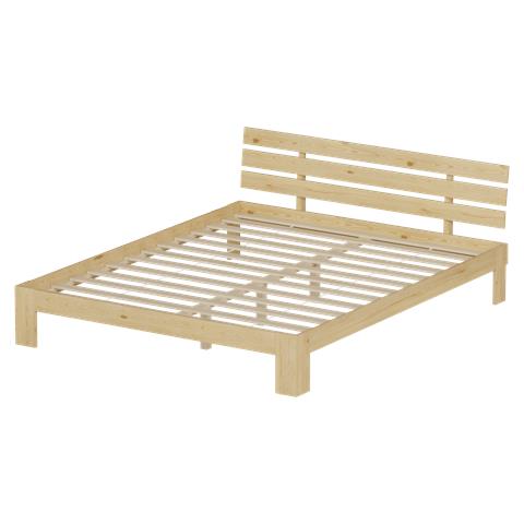 Letto In Legno Con Testiera 160x200cm Finn - Foto 1