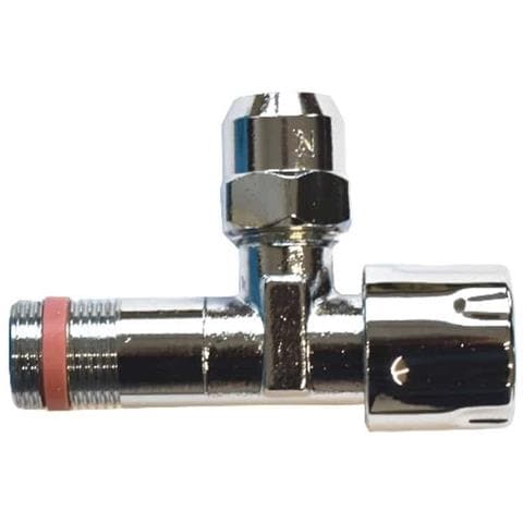 Valvola A Squadra 3/8  Autosigillante Cromata Con Rosetta - Foto 2