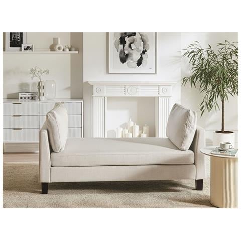 Chaise Longue Archiane Tessuto Beige Chiaro - Foto 1
