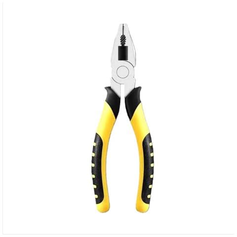 Set Di Pinze Combinate Da 6"" E Pinze A Becchi Lunghi Da 8"" - Manico In Tpr Giallo/nero, Per Lavori Domestici Ed Elettrici - Foto 2