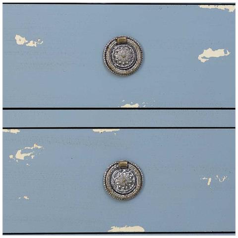 Comodino In Legno Con 3 Cassetti 50x35x60 Blu - Foto 7