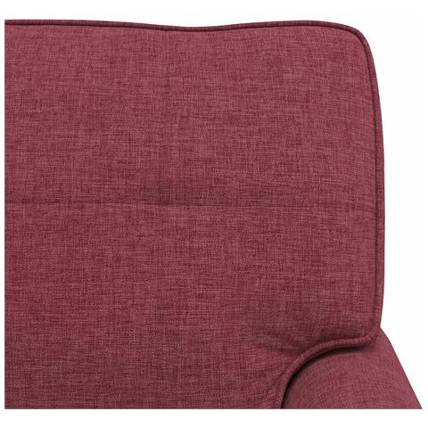 Chaise Lounge con cuscino Rosso Vino 91 x 157 x 91 cm Tessuto - Foto 9