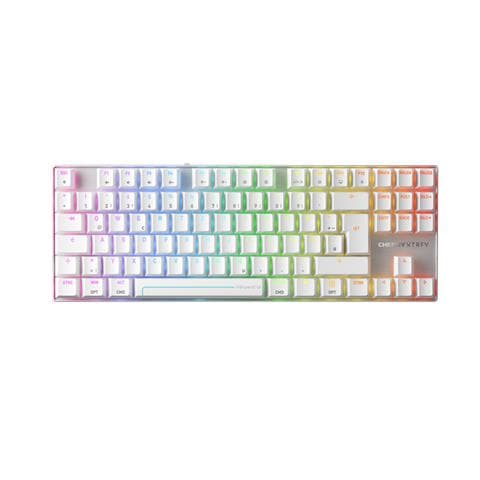 MX 8.2 Pro TMR Wireless tastiera Gaming USB + RF Wireless + Bluetooth QWERTZ Tedesco Argento, Bianco - Foto 1