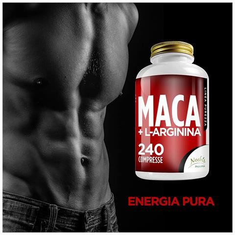 Maca + L-Arginina 240 Compresse - Estratto di Maca 4:1 e Arginina HCl - Tono, Vigore Fisico ed Energia Quotidiana (Confezione quintupla) - Foto 5