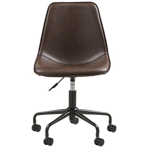 Sedia Da Ufficio Monaco-marrone-similpelle-48x56x83 Cm - Foto 2