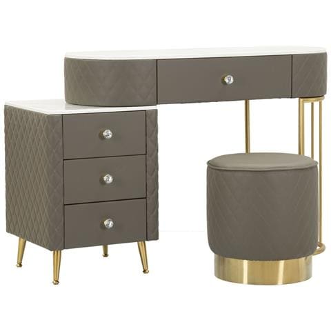 Consolle Trucco Vkh20-grigio-legno-120x40x75 Cm - Foto 1