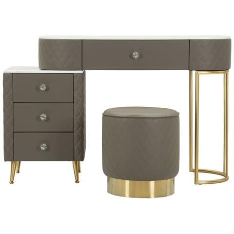 Consolle Trucco Vkh20-grigio-legno-120x40x75 Cm - Foto 2