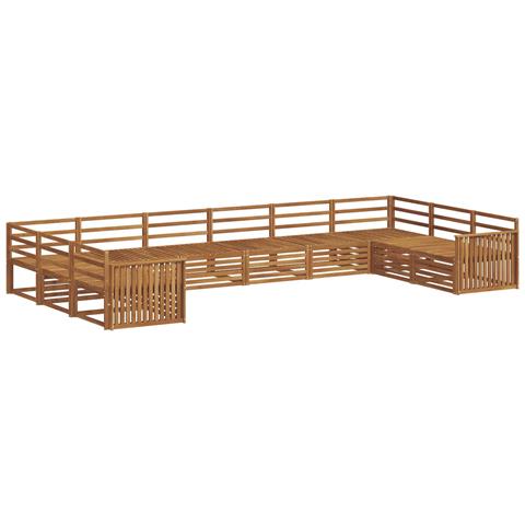 Set divani 10 pcs Naturale Legno di Acacia Massello - Foto 1