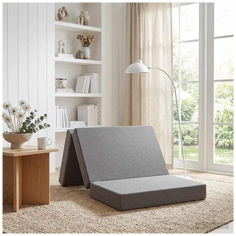 Divano Letto Pieghevole 80 x 67 x 45 cm Grigio Chiaro - Foto 2
