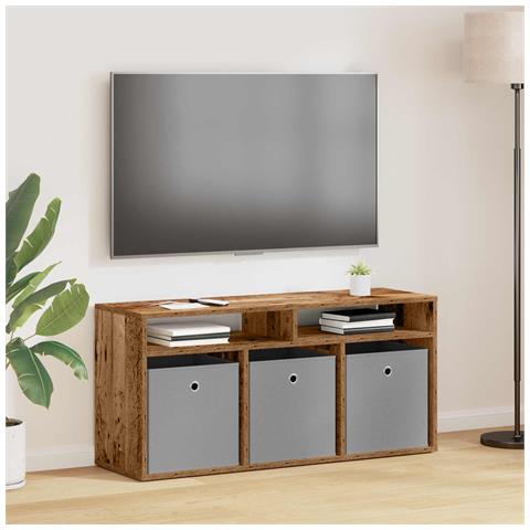 Lowboard con cassetto Legno vecchio 102 x 32 x 48,5 cm - Foto 2
