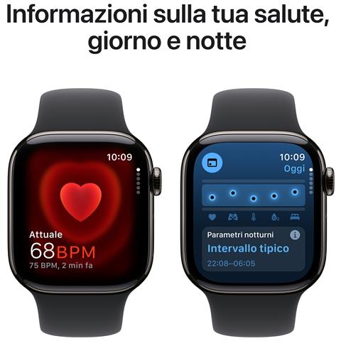 Watch Series 10 Serie 10 GPS + Cellular 42mm Cassa in Titanio color Ardesia con Nero Sport Band - M /L - Foto 2