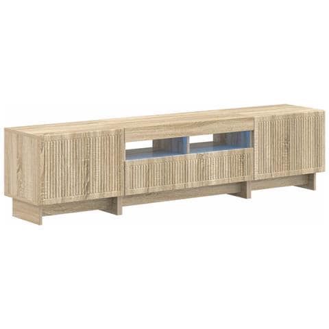 Mobile TV LED a 5 pezzi Rovere Sonoma Legno ingegnerizzato - Foto 1